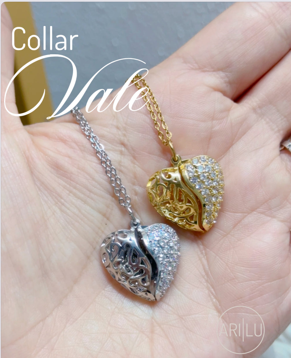 Collar corazón con Alas Vale