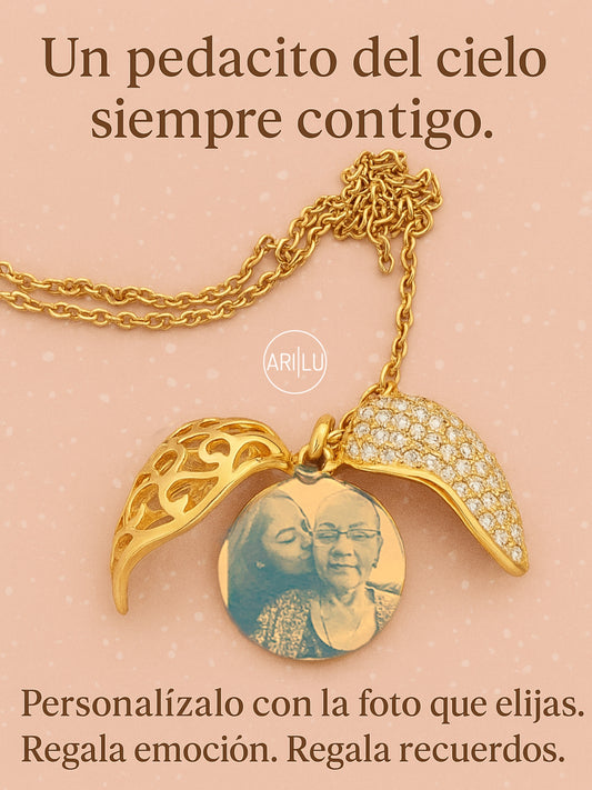 Collar corazón con Alas Vale