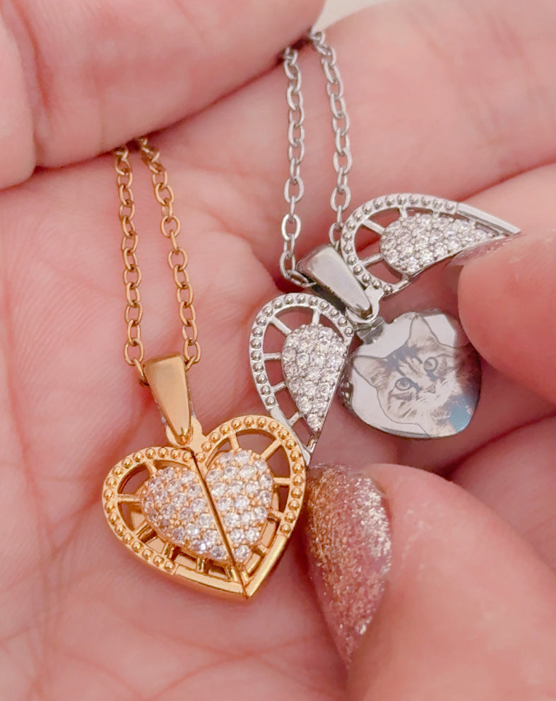 Collar Mini Corazón con corazón