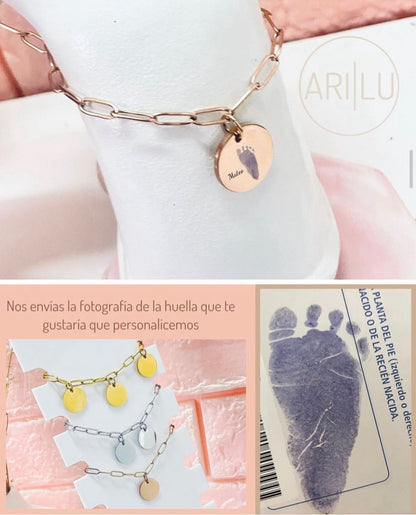 Pulsera eslabones huella